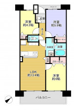 朝霞市泉水、マンションの間取り画像です