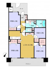 朝霞市三原、マンションの間取り画像です