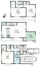 朝霞市根岸台、中古一戸建ての間取り画像です