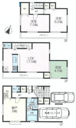 朝霞市根岸台、中古一戸建ての間取り画像です