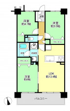 朝霞市根岸台、マンションの間取り画像です