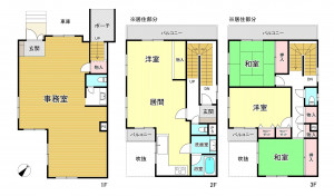 朝霞市北原、中古一戸建ての間取り画像です