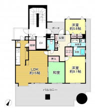 朝霞市泉水、マンションの間取り画像です