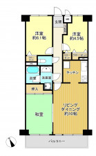 朝霞市膝折町、マンションの間取り画像です