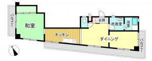 朝霞市溝沼、マンションの間取り画像です