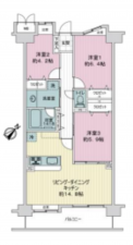 朝霞市溝沼、マンションの間取り画像です