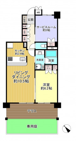朝霞市西弁財、マンションの間取り画像です