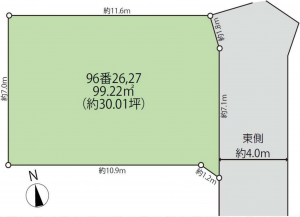 朝霞市泉水、土地の間取り画像です