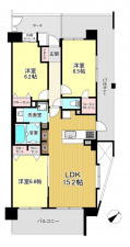 朝霞市膝折町、マンションの間取り画像です