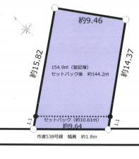 朝霞市膝折町、土地の間取り画像です