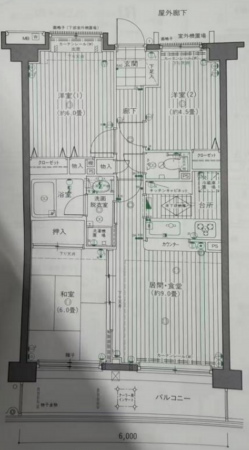 朝霞市膝折町、マンションの間取り画像です