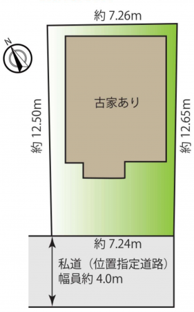 朝霞市膝折町、土地の間取り画像です