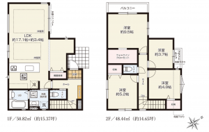 朝霞市宮戸、新築一戸建ての間取り画像です
