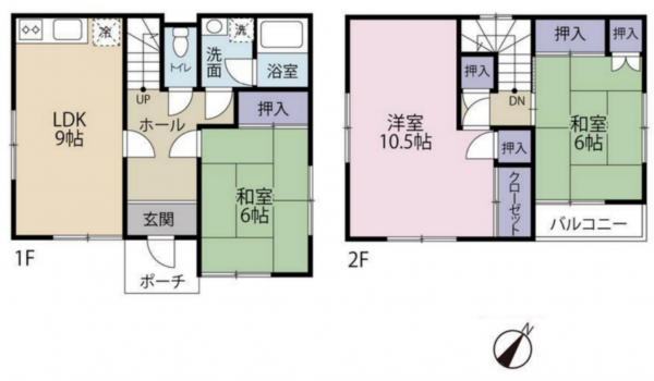 朝霞市膝折町、中古一戸建ての間取り画像です