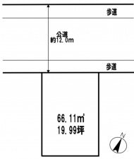 朝霞市東弁財、土地の間取り画像です