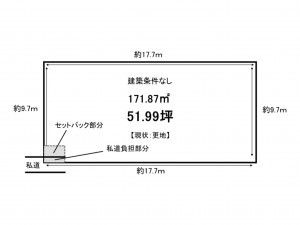 池田市石橋、土地の間取り画像です