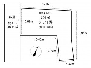 池田市古江町、土地の間取り画像です