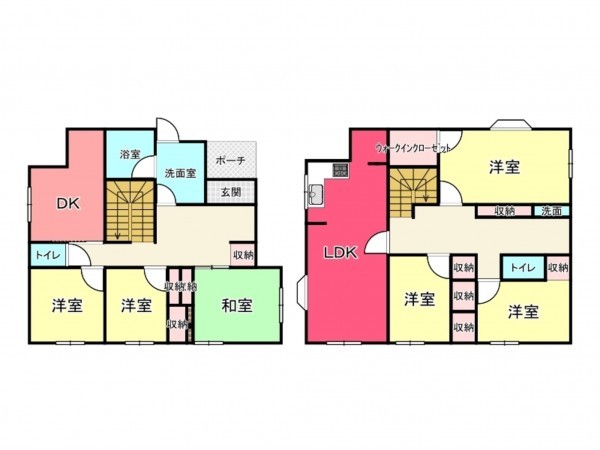 池田市伏尾台、中古一戸建ての間取り画像です