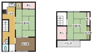 池田市槻木町、中古一戸建ての間取り画像です