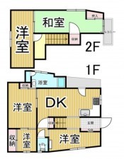 池田市綾羽、中古一戸建ての間取り画像です