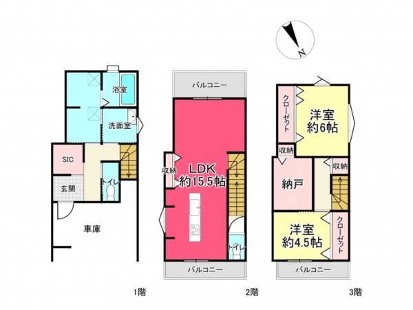 池田市豊島北、新築一戸建ての間取り画像です