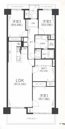 池田市呉服町、マンションの画像です