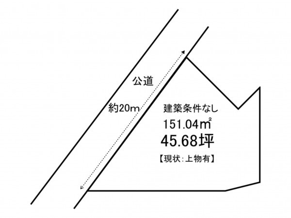 池田市石橋、土地の間取り画像です