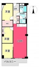 池田市緑丘、マンションの間取り画像です