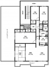 池田市五月丘、マンションの間取り画像です