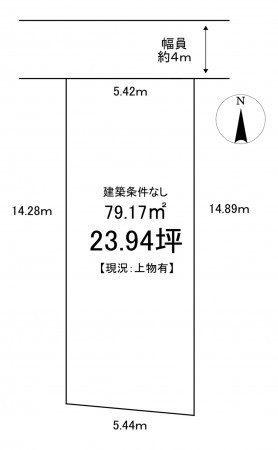 池田市住吉、土地の間取り画像です