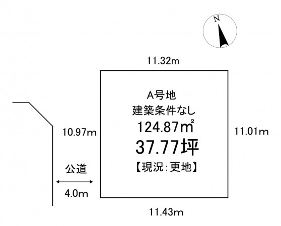 池田市渋谷、土地の間取り画像です