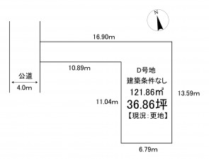 池田市渋谷、土地の間取り画像です