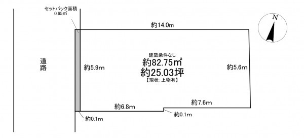 池田市石橋、土地の間取り画像です