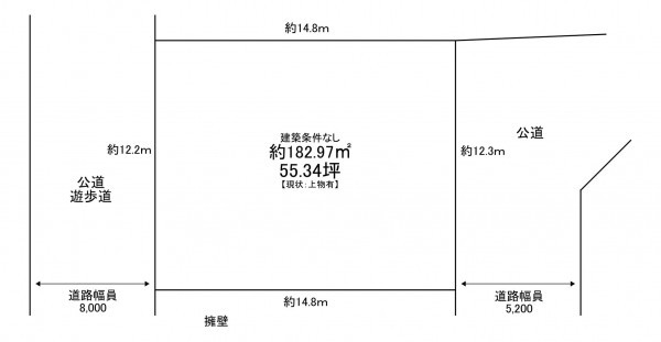 池田市伏尾台、土地の間取り画像です