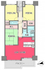 池田市伏尾町、マンションの間取り画像です
