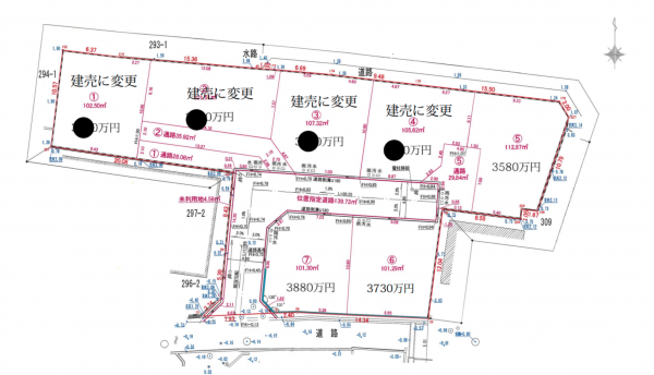 池田市井口堂、土地の間取り画像です