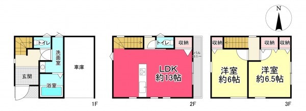 池田市豊島北、新築一戸建ての間取り画像です