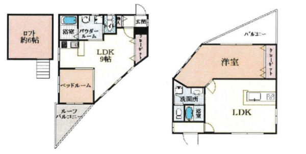 池田市住吉、収益物件/マンションの間取り画像です