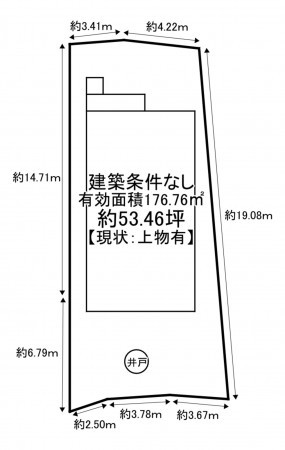 池田市建石町、土地の間取り画像です