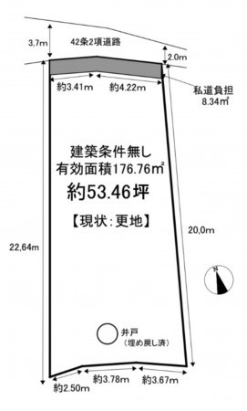 池田市建石町、土地の間取り画像です