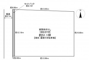 池田市畑、土地の間取り画像です