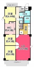 池田市木部町、マンションの間取り画像です