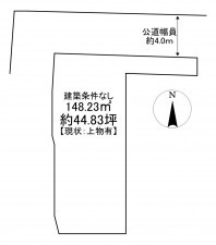 池田市畑、土地の間取り画像です