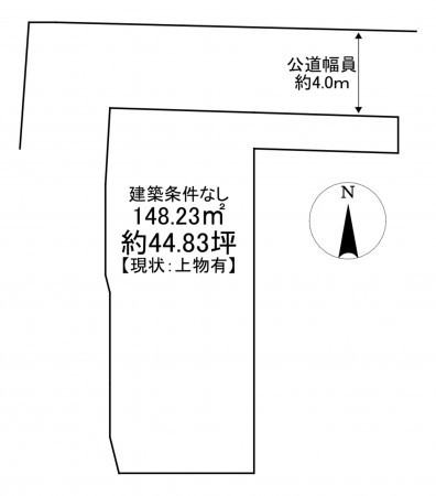 池田市畑、土地の間取り画像です