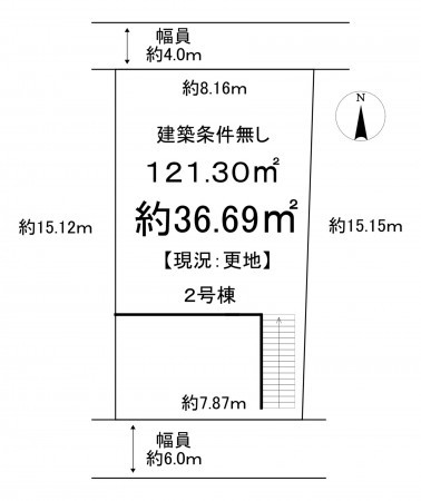 池田市五月丘、土地の間取り画像です