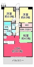 池田市畑、マンションの間取り画像です