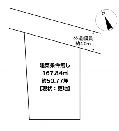 池田市旭丘、土地の間取り画像です