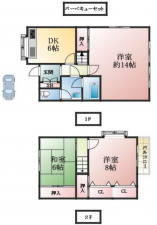 宝塚市花屋敷松ガ丘、中古一戸建ての間取り画像です