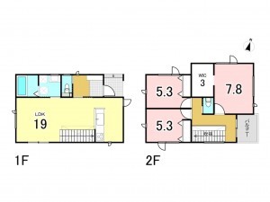 宝塚市花屋敷荘園、新築一戸建ての間取り画像です