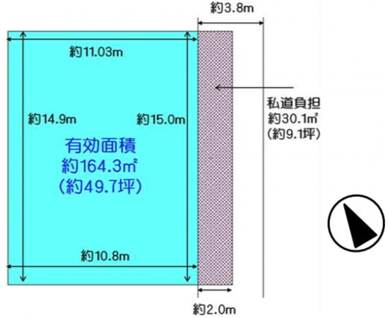 川西市中央町、土地の間取り画像です